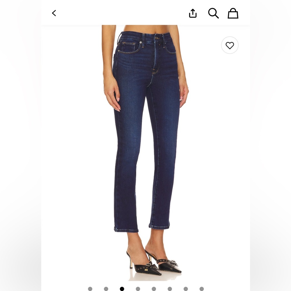 NWT Good American Good Classic Straight Jeans in Indigo 572/Sz 4/27